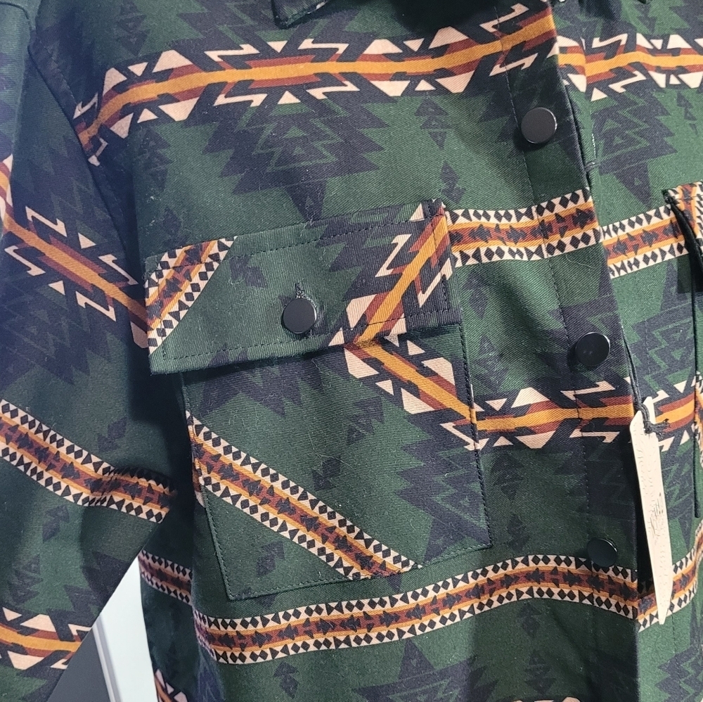 Nomad Men’s L Aztec Button Up Shacket / NEW - Picture 2 of 6